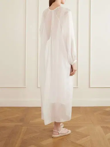 Les Vacances D’Irina Robe La Perle Gathered Silk-organza Maxi Dress | Thumbnail 3 Les Vacances D’Irina Robe La Perle Gathered Silk-organza Maxi Dress | Thumbnail 3