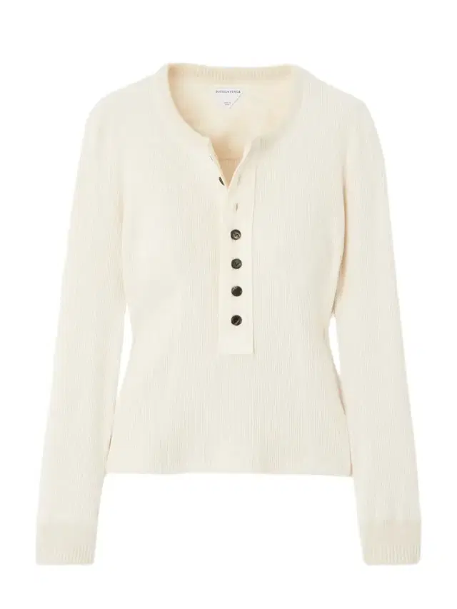 Ribbed Stretch-cotton Henley Top