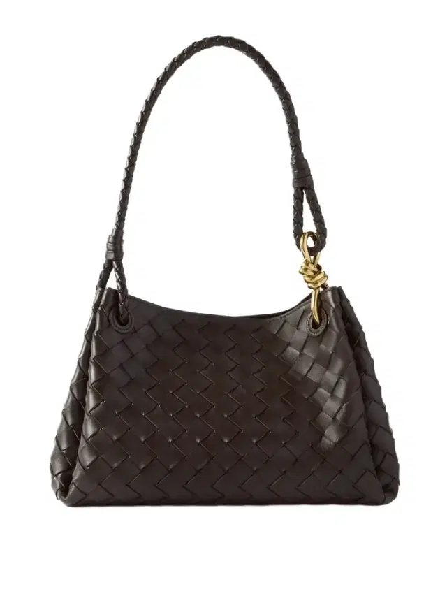 Parachute Medium Intrecciato Leather Shoulder Bag