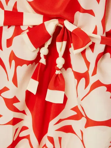 Eres Holi Belted Printed Silk Crepe De Chine Cover-up | Thumbnail 4 Eres Holi Belted Printed Silk Crepe De Chine Cover-up | Thumbnail 4