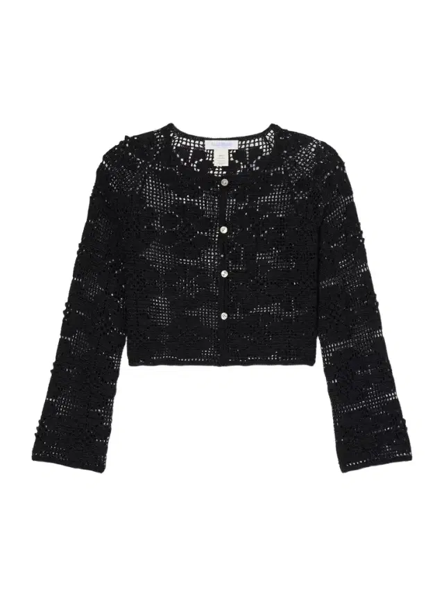Daisy Chain Cropped Crocheted Cardigan
