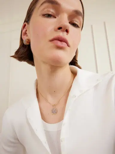 Buccellati Ramage 18-karat Yellow And White Gold Diamond Necklace | Thumbnail 2