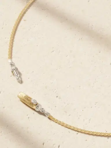 Buccellati Ramage 18-karat Yellow And White Gold Diamond Necklace | Thumbnail 4