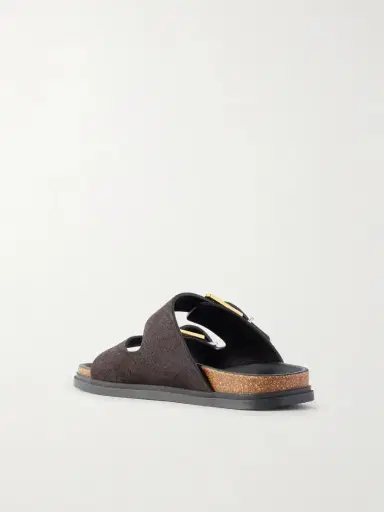 The Row Buckled Suede Slides | Thumbnail 3