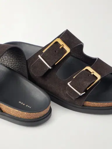 The Row Buckled Suede Slides | Thumbnail 5