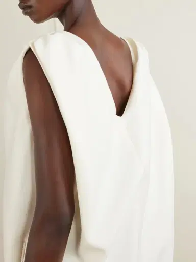 Balenciaga Gathered Wool And Silk-blend Midi Dress | Thumbnail 5