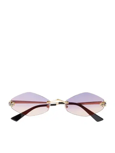 Cartier Eyewear Panthère Hexagon-frame Gold-tone Sunglasses | Thumbnail 1