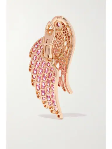 Garrard Wings Embrace 18-karat Rose Gold, Sapphire And Diamond Earrings | Thumbnail 3 Garrard Wings Embrace 18-karat Rose Gold, Sapphire And Diamond Earrings | Thumbnail 3