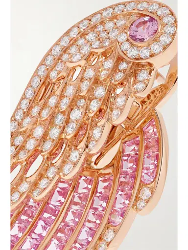 Garrard Wings Embrace 18-karat Rose Gold, Sapphire And Diamond Earrings | Thumbnail 4 Garrard Wings Embrace 18-karat Rose Gold, Sapphire And Diamond Earrings | Thumbnail 4