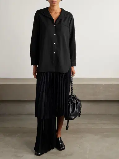 BODE Astor Wool-crepe Blouse | Thumbnail 2 BODE Astor Wool-crepe Blouse | Thumbnail 2