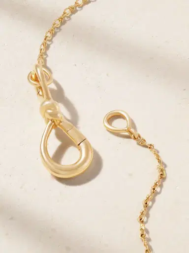 Marla Aaron Small True Lover's Knot Lock + Chain 18-karat Gold Necklace | Thumbnail 3 Marla Aaron Small True Lover's Knot Lock + Chain 18-karat Gold Necklace | Thumbnail 3