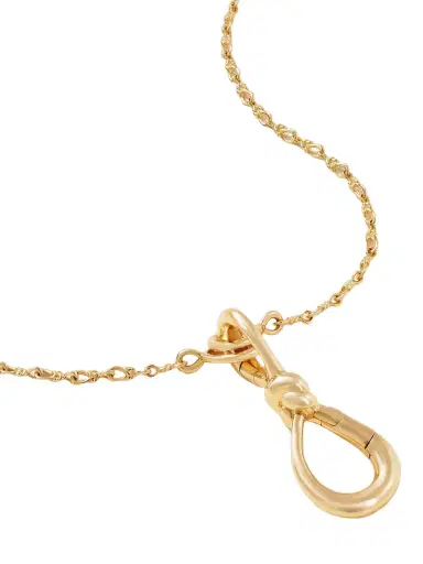 Marla Aaron Small True Lover's Knot Lock + Chain 18-karat Gold Necklace | Thumbnail 1 Marla Aaron Small True Lover's Knot Lock + Chain 18-karat Gold Necklace | Thumbnail 1