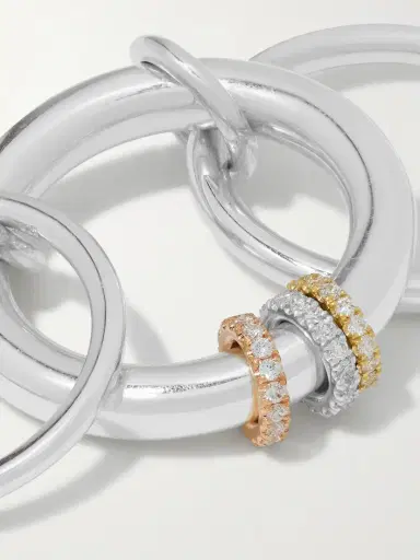 Spinelli Kilcollin Gemini Set Of Three 18-karat White, Yellow And Rose Gold Diamond Rings | Thumbnail 4 Spinelli Kilcollin Gemini Set Of Three 18-karat White, Yellow And Rose Gold Diamond Rings | Thumbnail 4