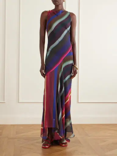 Christopher John Rogers Louie Striped Satin-crepe Maxi Dress | Thumbnail 2