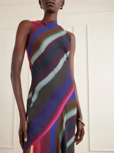 Christopher John Rogers Louie Striped Satin-crepe Maxi Dress | Thumbnail 4