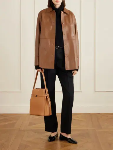 TOTEME Belted Textured-leather Tote | Thumbnail 3