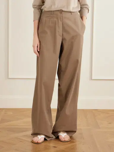 The Row Fadry Cotton And Cashmere-blend Drill Wide-leg Pants | Thumbnail 3