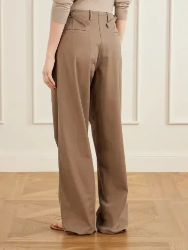 The Row Fadry Cotton And Cashmere-blend Drill Wide-leg Pants | Thumbnail 4