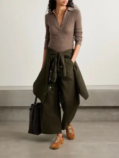 Citizens of Humanity Simone Ribbed Wool And Cashmere-blend Polo Sweater | Thumbnail 2