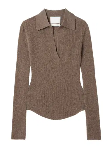 Citizens of Humanity Simone Ribbed Wool And Cashmere-blend Polo Sweater | Thumbnail 1
