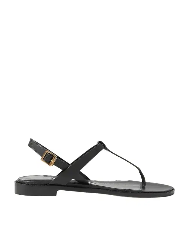 Manolo Blahnik Hata Leather Slingback Sandals