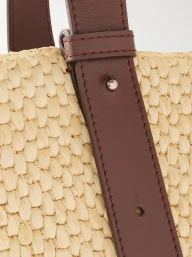 LIÉ STUDIO The Bianca Small Leather-trimmed Raffia Tote | Thumbnail 4 LIÉ STUDIO The Bianca Small Leather-trimmed Raffia Tote | Thumbnail 4