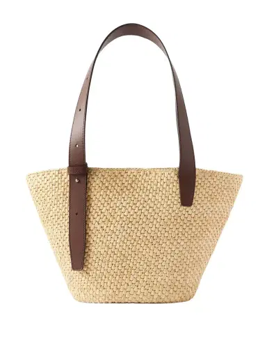 LIÉ STUDIO The Bianca Small Leather-trimmed Raffia Tote | Thumbnail 1 LIÉ STUDIO The Bianca Small Leather-trimmed Raffia Tote | Thumbnail 1