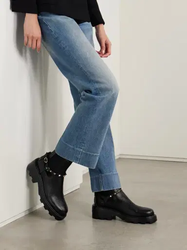 Valentino Garavani Beatle Rockstud 55 Leather Chelsea Boots | Thumbnail 3