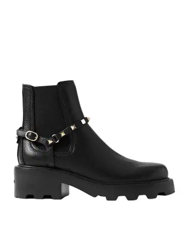 Valentino Garavani Beatle Rockstud 55 Leather Chelsea Boots | Thumbnail 1