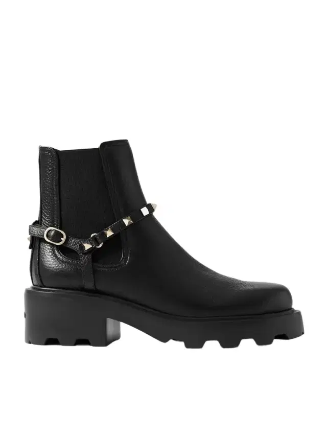 Beatle Rockstud 55 Leather Chelsea Boots