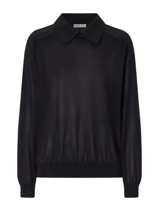 Alexa Silk-knitted Polo Sweater