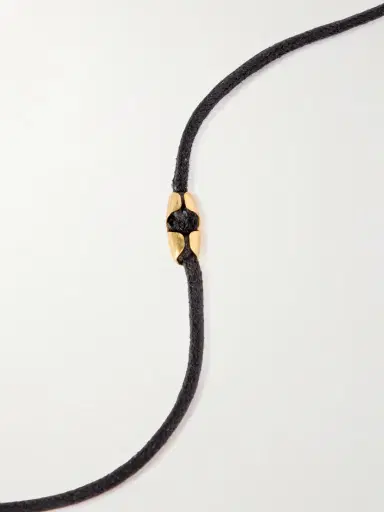 YSSO The Birth Of Venus Gold-plated And Cord Necklace | Thumbnail 3