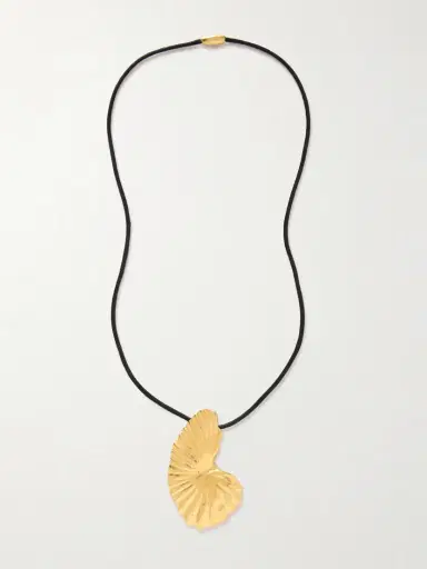 YSSO The Birth Of Venus Gold-plated And Cord Necklace | Thumbnail 4