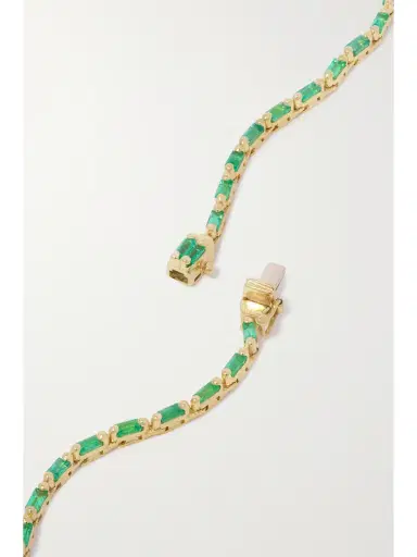 Suzanne Kalan 18-karat Gold Emerald Tennis Necklace | Thumbnail 3 Suzanne Kalan 18-karat Gold Emerald Tennis Necklace | Thumbnail 3