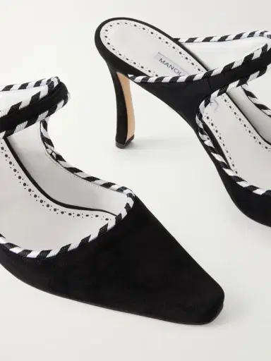Manolo Blahnik Pura 90 Suede Mules | Thumbnail 5 Manolo Blahnik Pura 90 Suede Mules | Thumbnail 5