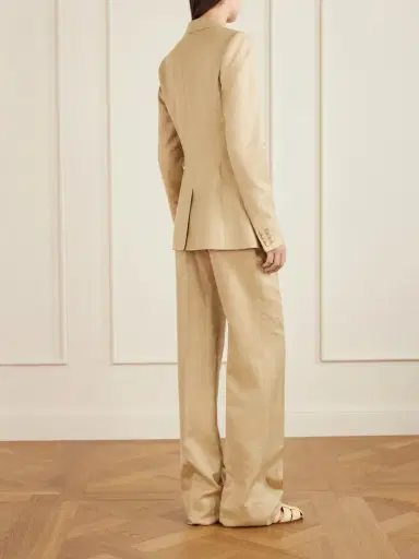 Gabriela Hearst Angela Double-breasted Wool, Silk And Linen-blend Blazer | Thumbnail 4