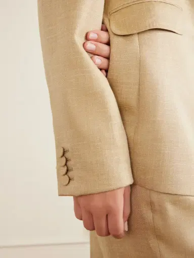 Gabriela Hearst Angela Double-breasted Wool, Silk And Linen-blend Blazer | Thumbnail 5