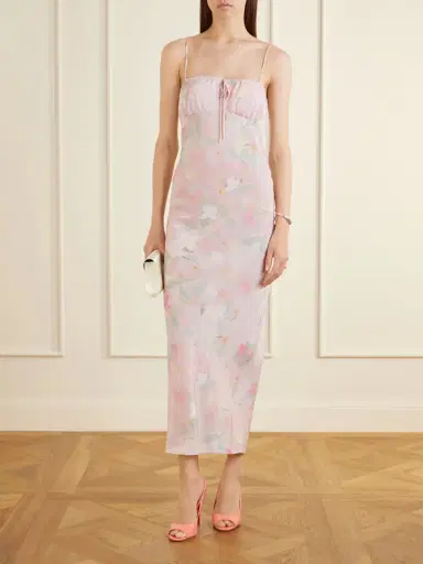 BERNADETTE Riri Floral-print Silk-satin Midi Dress | Thumbnail 2 BERNADETTE Riri Floral-print Silk-satin Midi Dress | Thumbnail 2