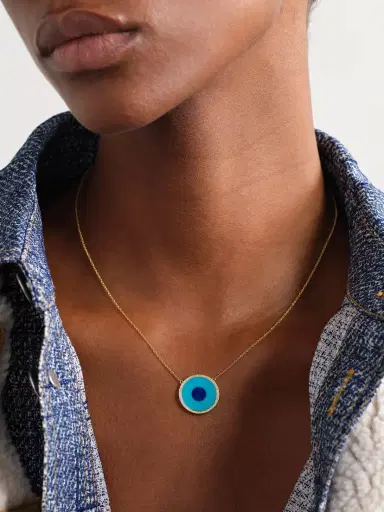Jennifer Meyer Evil Eye 18-karat Gold Multi-stone Necklace | Thumbnail 2