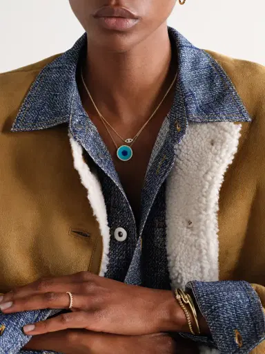 Jennifer Meyer Evil Eye 18-karat Gold Multi-stone Necklace | Thumbnail 5