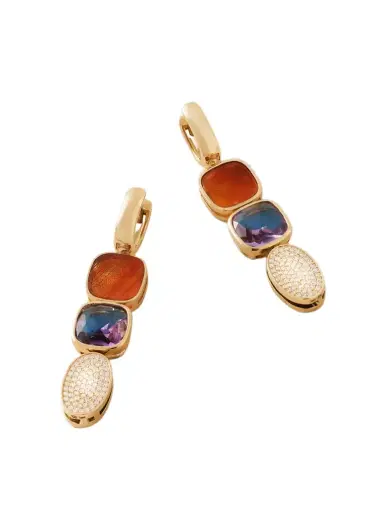 Marla Aaron 18-karat Gold Multi-stone Earrings | Thumbnail 1