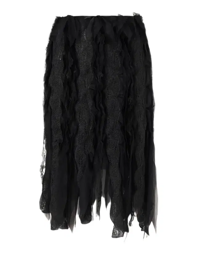 Tulle-trimmed Brushed-knit Midi Skirt