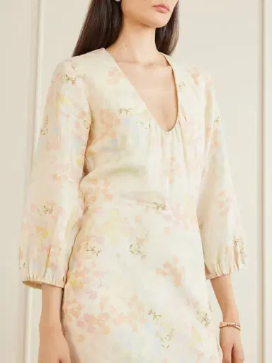 BERNADETTE Beau Floral-print Linen Maxi Dress | Thumbnail 4 BERNADETTE Beau Floral-print Linen Maxi Dress | Thumbnail 4