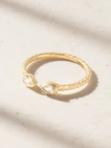 David Yurman Cable 18-karat Gold Diamond Ring | Thumbnail 1 David Yurman Cable 18-karat Gold Diamond Ring | Thumbnail 1