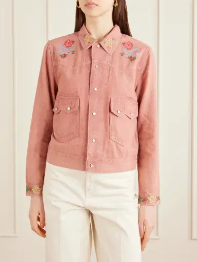 RRL Billie Embroidered Cotton Linen Blend Shirt | Thumbnail 3 RRL Billie Embroidered Cotton Linen Blend Shirt | Thumbnail 3