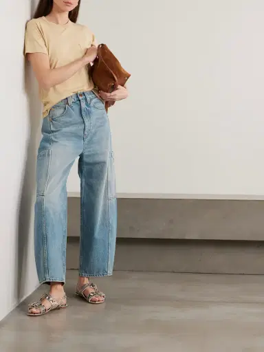 Jamie Haller The Crop Painter Cropped Mid-rise Wide-leg Jeans | Thumbnail 2