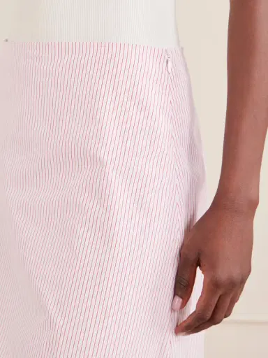 TWP A-line Striped Cotton Midi Skirt | Thumbnail 5