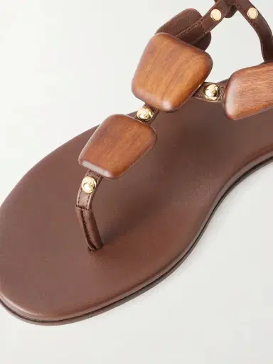 Gianvito Rossi Munduk Embellished Leather Flat Sandals | Thumbnail 5 Gianvito Rossi Munduk Embellished Leather Flat Sandals | Thumbnail 5