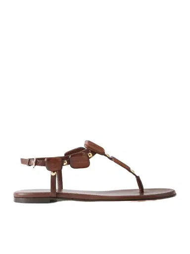 Gianvito Rossi Munduk Embellished Leather Flat Sandals | Thumbnail 1 Gianvito Rossi Munduk Embellished Leather Flat Sandals | Thumbnail 1