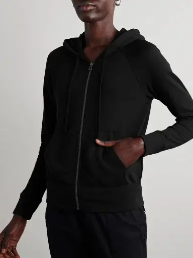 James Perse Vintage French Cotton-terry Hoodie | Thumbnail 3 James Perse Vintage French Cotton-terry Hoodie | Thumbnail 3